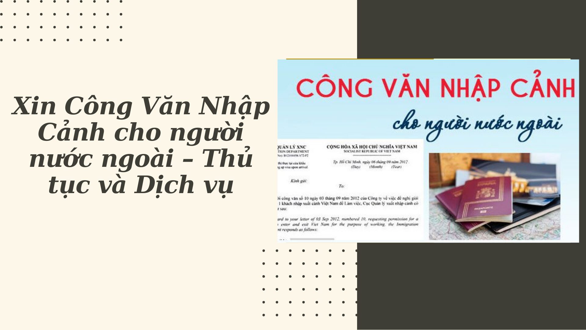 Thủ tục xin công văn nhập cảnh Việt Nam cho người nước ngoài